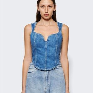 Mara Hoffman Indigo Corset Denim Top. From the iconic now closed brand